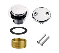 Fenteer Bouchon de Vidange de Baignoire Kit de Conversion Universel Bonde de Douche Couvercle et Filtre En Laiton Brossé Robuste Adapté pour La Rénovation de, Chrome