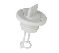 Fenteer Bouchon de Vidange pour Bateau, Compatible avec Drains de 1 Pouce, Pièces de Rechange en Nylon, Blanc