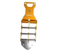 Fenteer Boucle Ceinture Outil Attache Rapide Universelle Aluminium Alliage Clip Chaîne Fonction Conversion Convient pour Électricien Charpentier Bricolage, Jaune Rotatif