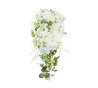 Fenteer Bouquet de Mariée, Fleurs En, Forme de Goutte D'eau, Demoiselle D'honneur Tenant Des Fleurs,