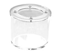 Fenteer Box Boîte à Reptiles Boîte D'Élevage en Acrylique Conteneur D'Incubation Couvercle en Acier Inoxydable Fonction D'Observation Adaptée pour Élev, Rond