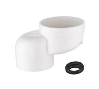 Fenteer Bride de Toilette Décalée Adaptateur de Décalage pour WC Raccord Excentré de Plomberie Pièce Sanitaire En PVC Robuste pour Une Installation Rapide Co, Décalage de 7.5 Cm