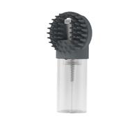 Fenteer Brosse de Bain pour Chien Brosse à Shampooing Brosse de Massage pour Animaux Brosse à Savon Pressée en Silicone pour Nettoyage Manuel Adaptée à Toilet, Gris