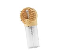 Fenteer Brosse de Bain pour Chien Brosse à Shampooing Brosse de Massage pour Animaux Brosse à Savon Pressée en Silicone pour Nettoyage Manuel Adaptée à Toilet, Beige