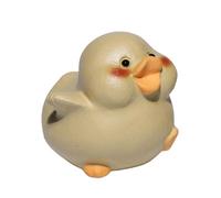 Fenteer Canard à thé pour animaux de compagnie, décoration de collection artisanale en sable violet, figurine de canard à thé, sculpture miniature pour