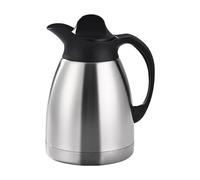 Fenteer Carafe à café thermique en acier inoxydable, bouilloire sous vide, verres réutilisables, théière anti-fuite avec couvercle pour barbecue à la, 1l