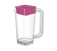 Fenteer Carafe à Eau Pichet à Boissons Cruche à Jus Bouilloire Froide 2L Résistante à La Chaleur avec Couvercle et Poignée Approprié pour La Maison et Le Bur, Rouge