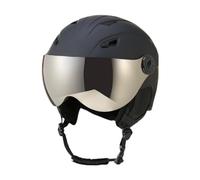 Fenteer Casque de Neige avec Visière Intégrée, Ajustement Personnalisé, Casque de Ski pour Sports d'hiver, Noir, L