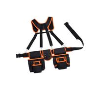 Fenteer Ceinture Porte-outils Sacoche de Taille Sac de Rangement Pochette Utilitaire avec Multiples Compartiments En Matériau Oxford Adaptée pour Le, Noir Orange