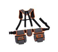 Fenteer Ceinture Porte-outils Sacoche de Taille Sac de Rangement Pochette Utilitaire avec Multiples Compartiments En Matériau Oxford Adaptée pour Le, Gris Orange