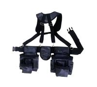 Fenteer Ceinture Porte Outils Sacoche de Travail Pochette Utilitaire Organisateur de Rangement En Tissu Oxford Robuste Approprié pour Électriciens Charpentie, Bleu Gris