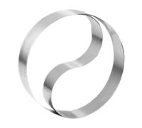 Fenteer Cercle à Gâteau Cercle à Mousse Emporte-pièce Moule à Dessert en Acier Inoxydable avec Poussoir Approprié pour Maison et La Préparation, 8cmx3cm