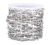 Fenteer Chaînes pour La Création de Bijoux, Collier Croix 5M pour Boucles d'oreilles Pendantes, Bracelets de Cheville, Médailles pour Chiens