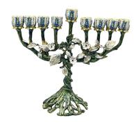 Fenteer Chandelier Traditionnel Menorah Chandelier Hanoukka Bougeoir pour Salle à Manger