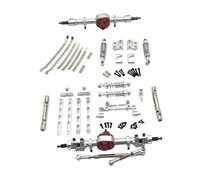 Fenteer Châssis Amélioré pour Voiture RC 1/12 Ensemble Métallique Résistant Kit de Performance Compatible MN82 MN82S 82PRO Adapté Aux Conditions Extrêmes, Argent