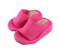 Fenteer Chaussons Demi-semelle Sandales Compensées Claquettes de Massage Mules à Talon Haut pour L'Étirement Des Mollets En Tissu Respirant Approprié pour Fe, Rose