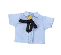Fenteer Chemise Miniature à Manches Courtes pour Figurine /12 avec Boutons pour Décoration de Collection Photographie Adaptée Aux Amateurs de Figurine, Bleu
