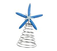 Fenteer Cime de Sapin Étoile de Mer Pointe de Sapin Thème Marin Décoration de Noël Originale Ornement pour Intérieur Charme Côtier Convenable pour ARB, Bleu