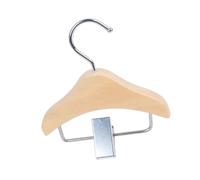 Fenteer Cintre pour Vêtements d'animaux en Bois Solide avec Pince Coupe-Vent Support D'Exposition Porte-vêtements pour Manteaux Convenant à L'Organisation Ma, Beige
