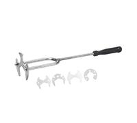 Fenteer vier Compacte Outil Plombier Tête Interchangeable Robinet Polyvalente En Acier Inoxydable pour Réparation Salle de Bain Installation Maison Ent, avec 5 Têtes