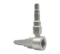 Fenteer Clé étagée pour Réparation de Radiateur, Outil Robuste pour La Maison, Clé à Tête, Vannes, Joints pour Ateliers, Pompe à Eau, Trou Carré Intérieur