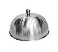 Fenteer Cloche à Burger Couvercle Dôme en INOX Cloche de Cuisson Couvercle pour Fromage Garde Les Aliments Au Chaud et Protège Adapté pour Gril Plancha et Po, 22cmx22cmx8.3cm