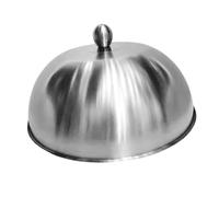 Fenteer Cloche à Burger Couvercle Dôme en INOX Cloche de Cuisson Couvercle pour Fromage Garde Les Aliments Au Chaud et Protège Adapté pour Gril Plancha et Po, 25 Cm X 25 Cm X 9.3