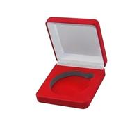 Fenteer Coffret de Présentation pour Monnaie de Défi Boîte de Rangement Étui de Collection Vitrine en Velours Robuste Adapté pour Cadeaux et Décoration de Mai, Rouge