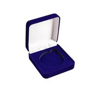 Fenteer Coffret de Présentation pour Monnaie de Défi Boîte de Rangement Étui de Collection Vitrine en Velours Robuste Adapté pour Cadeaux et Décoration de Mai, Bleu