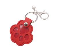 Fenteer Collecteur de Poils d'animaux Porte-clés Patte de Ornement Sac Cuir Décoratif Multifonction Adapté Aux Enfants Adultes Décoration Sac à Main Cade, Rouge
