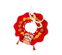 Fenteer Collier pour Chat du Nouvel an tricoté réglable pour Chats et Chiens de Petite, Moyenne et Grande Taille, M
