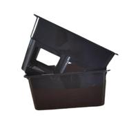 Fenteer Conteneur de Jardinage pour Pommes de Terre avec Drainage, Rectangulaire Noir