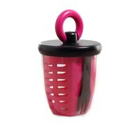 Fenteer Coupe Dessert Saladier Boîte à Snack Égouttoir Hermétique avec Fourchette Matériau PP Compact Convient pour Petit-déjeuner Bureau Extérieur 10.9cmx14, Rouge