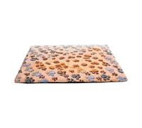 Fenteer Coussin Auto-Chauffant pour Chien Chat Tapis Thermique Pratique Mat Doux Housse Lavable Amovible Couverture Réchauffante Antidérapante Adapté à La Mai, Café 57x46cm