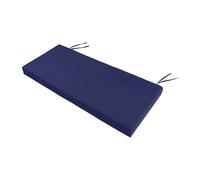 Fenteer Coussin de Banc Jardin Polyester Dense Rembourrage Mousse Confortable Couverture Amovible Lavable Machine pour Banc Salon Extérieur, Bleu foncé