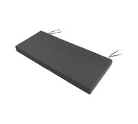 Fenteer Coussin de Banc Jardin Polyester Dense Rembourrage Mousse Confortable Couverture Amovible Lavable Machine pour Banc Salon Extérieur, Gris foncé