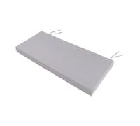 Fenteer Coussin de Banc Jardin Polyester Dense Rembourrage Mousse Confortable Couverture Amovible Lavable Machine pour Banc Salon Extérieur, Gris