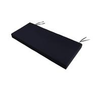 Fenteer Coussin de Banc Jardin Polyester Dense Rembourrage Mousse Confortable Couverture Amovible Lavable Machine pour Banc Salon Extérieur, Noir