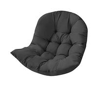 Fenteer Coussin de Chaise Suspendu, Coussins pour Chaise d'oeuf Suspendu, Coussin de Chaise d'oeuf Suspendu de Patio épais, Coussin de siège de Chaise de - Noir