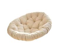 Fenteer Coussin de Siège Rond Galette de Chaise Coussin pour Fauteuil Oeuf Tapis de Sol avec Rembourrage Épais en Coton PP Approprié pour Le Jardin La, Kaki