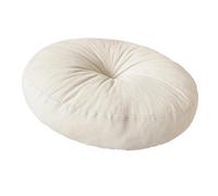 Fenteer Coussin de Sol Rond Tapis de Sol Siège de Fenêtre Pouf Décoratif avec Rembourrage Épais en Velours Adapté pour Un, Beige