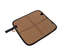 Fenteer Coussin Étanche 600D Oxford Pliable Siège Portable avec Mousqueton Tapis de Sol Isolant pour Pique-Nique Randonnée Camping Adapté pour Adultes Enfants, Brun