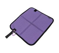 Fenteer Coussin Étanche 600D Oxford Pliable Siège Portable avec Mousqueton Tapis de Sol Isolant pour Pique-Nique Randonnée Camping Adapté pour Adultes Enfants, Violet