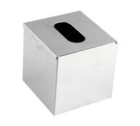 Fenteer Couvercle de Boîte à Mouchoirs Carré En Acier Inoxydable pour Table de Chevet de Chambre à Coucher Ou Bureau