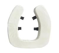 Fenteer Couvercle de Toilette Universel Coussin surélevé Rembourrage Épais Mousse Douce Accessoires Remplacement Résistant Adapté Aux Personnes Âgées Hôtel Ma, Blanc