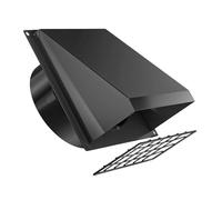 Fenteer Couvercle de Ventilation de Sécheuse, Accessoires D'installation Faciles En Acier Au Carbone, Remplacement Polyvalent et étanche avec Protection E, Noir