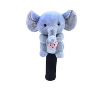 Fenteer Couvre-bâton de Golf Housse pour Bois de Parcours Protège-tête Nouveauté Manchon Animal Protecteur en Peluche Forme Éléphant Approprié pour Le Jeu sur, Gris