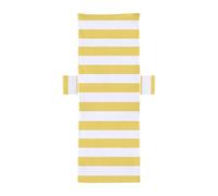Fenteer Couvre-Chaise à Rayures pour Détente Au Bord de La Piscine avec Poches, Jaune Clair