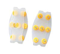 Fenteer Crampons pour Chaussures Universels Antidérapants avec 7 Pointes TPE pour Marche Randonnée Camping Conviennent pour Adultes Enfants Sport Hiver Plein, Ongles Transparents