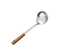 Fenteer Cuillère à Ustensile de Cuisine Louche Spatule Manche Pp Résistant Fonction Anti Chauffe Adaptée pour Maison Cuisine Restaurant Barbecue, Cuillère à Trous